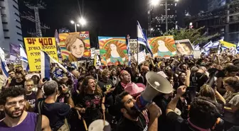 İsrailli Esir Ailelerinden Tel Aviv'de Protesto