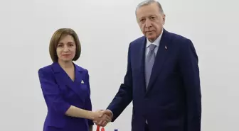 Cumhurbaşkanı Erdoğan, Moldova Cumhurbaşkanı Sandu ile Görüştü