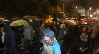 Belgrad'da Tren İstasyonu Kazası İçin Protesto Düzenlendi