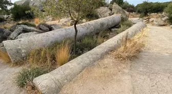 Çanakkale'de 1600 Yıllık Antik Granit Sütunlar Keşfedildi