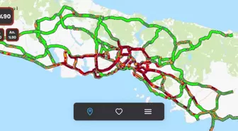 İstanbul'da İş Çıkış Saatinde Trafik Yoğunluğu Yüzde 90'a Ulaştı