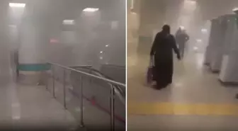 İstanbul Yenikapı metro istasyonunda yangın paniği