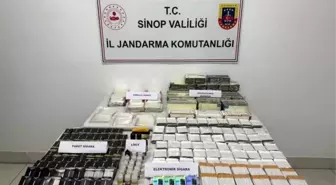 Sinop'ta Jandarmadan Kaçak Sigara Operasyonu: 10 Bin 440 Makaron Ele Geçirildi