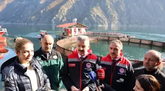 Artvin'de Deriner Barajı'nda İlk Su Ürünleri Hasadı Yapıldı