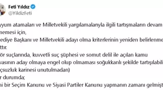 MHP'li Feti Yıldız'dan Seçim Yasası İhtiyacı