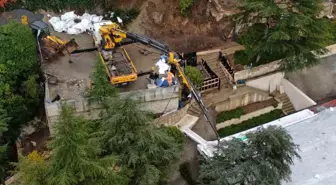 Üsküdar'daki Kaçak Villa İnşaatı Havadadan Görüntülendi