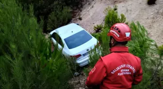 Balıkesir'de Şarampole Uçan Otomobilde 1 Yaralı