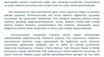 Ankara 2 No'lu Barosu'ndan Kerkük Nüfus Sayımı Açıklaması