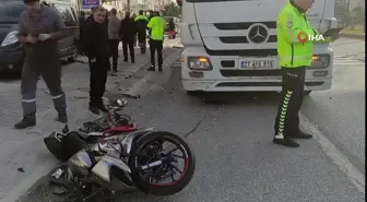 Tek Teker Üzerinde Gitmeye Çalışırken Kaza Yapan Motosiklet Sürücüsü Ağır Yaralandı