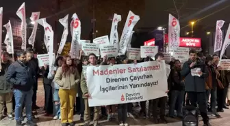 Çayırhan Madencilerine Destek Eylemi: Madenler Satılamaz!