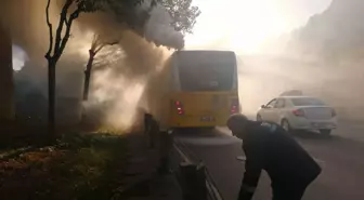 Şişli'de Boş İETT Otobüsünde Yangın