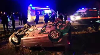 Iğdır-Nahçıvan Karayolu'nda Otomobilin Büyükbaş Hayvana Çarpması Sonucu Kaza