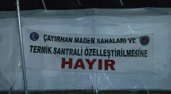 Madenciler Çayırhan'da Varlık Satışına Direniyor