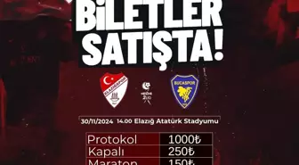 Elazığspor, Bucaspor 1928 Maçının Biletlerini Satışa Sundı