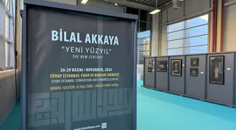 Hattat Bilal Akkaya'nın 'Yeni Yüzyıl' sergisi MÜSİAD EXPO'da sanatseverle buluştu