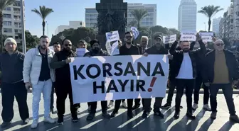 İzmir'de Taksiciler Korsan Taksiye Karşı Konvoy Düzenledi