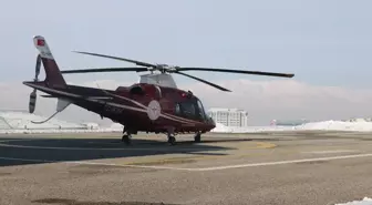 Erzurum'da kalp krizi geçiren kişi ambulans helikopterle hastaneye yetiştirildi