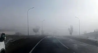 Tekman'da Yoğun Sis ve Soğuk Hava Trafiği Zorlaştırıyor