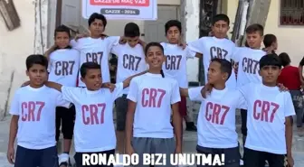 Gazzeli Çocuklardan Cristiano Ronaldo'ya Umut Mesajı