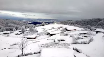 Amasya'nın Yüksek Kesimlerinde Kar Yağışı Etkili Oldu