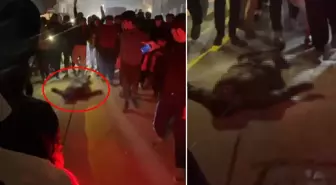 Deyrizor'da halk, bir teröristi aracın arkasına bağlayıp yolda sürükledi