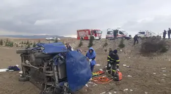 Kırıkkale'de Otomobil Devrildi, Sürücü Ağır Yaralandı