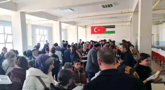 Dicle'de lise öğrencilerinden Filistin halkına yardım etkinliği