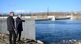 Edirne'de Meriç Nehri Kenarı Düzenleme Çalışmaları İncelendi