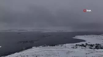 Bahçelik Barajı'nda Kış Güzellikleri Drone İle Görüntülendi