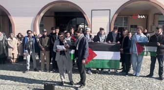 Kastamonu Üniversitesi'nde Filistin Saldırıları Protesto Edildi