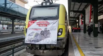 Yardım malzemeleri taşıyan 'İyilik Treni'nin 21'incisi Afganistan'a hareket etti