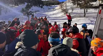 Palandöken'de Sporcuların Üzerine Çığ Düştü