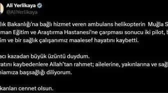 Bakanlar'dan helikopter kazasında vefat edenlere rahmet mesajı