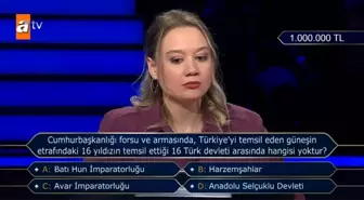 Cumhurbaşkanlığı forsu ve armasında, Türkiye'yi temsil eden güneşin etrafındaki 16 yıldızın temsil ettiği 16 Türk devleti arasında hangisi yoktur?