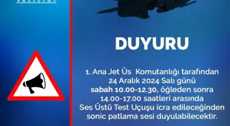 Eskişehir Valiliği'nden Sonic Patlama Uyarısı