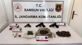 Samsun'da Uyuşturucu ve Silah Operasyonu: 378 Gram Esrar ve Tabancalar Ele Geçirildi