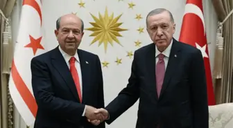 Cumhurbaşkanı Erdoğan, KKTC Cumhurbaşkanı Tatar ile Görüştü