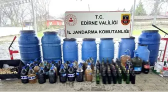 Edirne'de Evde Yapılan Aramada 1560 Litre Kaçak İçki Ele Geçirildi