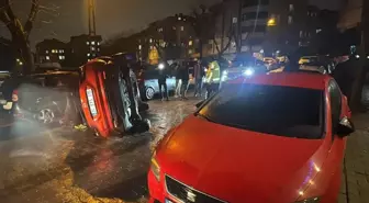 Bahçelievler'de Kedi Kazası: Cip Devrildi