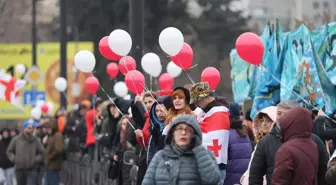 Gürcistan'da AB Üyeliği Protesto Edildi