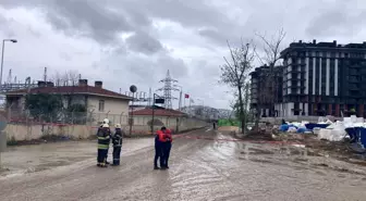 Darıca'da iş makinesi kazısında doğalgaz borusu delindi