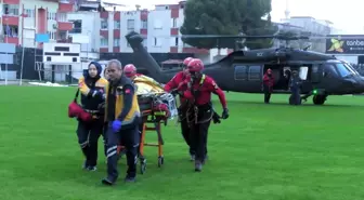 Motokros Kazasında Ağır Yaralanan Sporcuya Helikopterle Müdahale