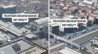 Çektiği videoyla trafikteki gizemli sıkışıklığın nedenini açıkladı