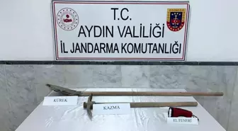 Aydın'da Kaçak Kazı Yapan 5 Şüpheli Suçüstü Yakalandı