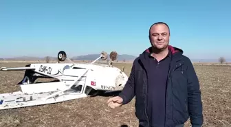 Isparta'dan Havalanan Eğitim Uçağı Denizli Tarlasına Sert İniş Yaptı
