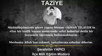 Aydın'da Trafik Kazası: Genç Memur Osman Tilaver Hayatını Kaybetti