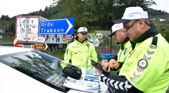 Ordu'da Trafik Denetimlerinde Binlerce Araç Kontrol Edildi