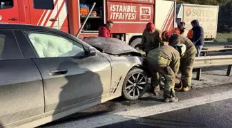 Büyükçekmece'de Buzlanma Kazası: Sürücü Hafif Yaralandı