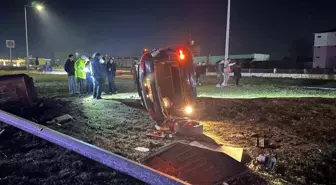 Tekirdağ'da Takla Atan Araçta İki Kişi Yaralandı