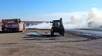 Mardin'de Seyir Halindeki Tır Yangın Çıkardı